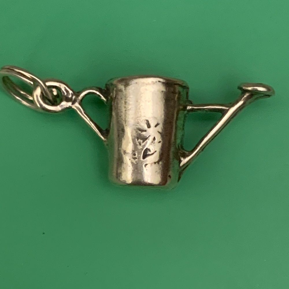 Watering Can Sterling Silver Jewelry Charm #vintage #garden